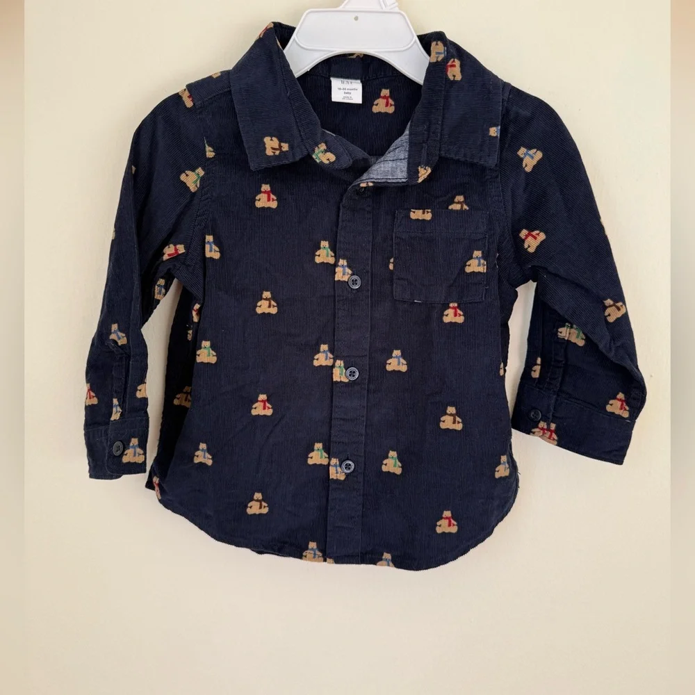 Gap Baby Brannan Bear Corduroy Shirt